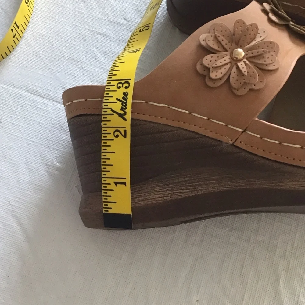 Tan Wedge Sandals